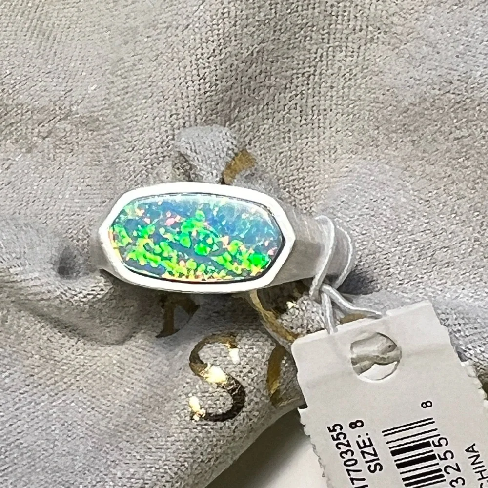 NWT Kendra Scott Mel Ring RARE Mint Opal & Silver Perfectly Beautiful Retired! - Picture 4 of 12